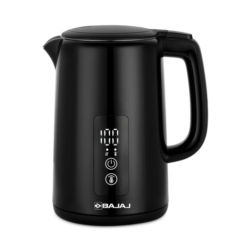 BAJAJ KTP 1.5 Litre Digital Electric Kettle| Auto Shut-Off| Dry Boil Mechanism Electric Kettle 2-Yr Warranty (670111 KTP1.5DIGTAL) Black